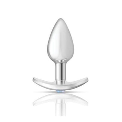 Cheeky Charms Silver Anchor Butt Plug  w Clear and Teal Jewel Kit-VB-CC9141-S