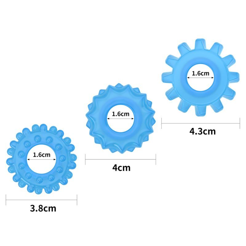 Lumino Play Penis Rings 3 Pc-LV343010-BLU