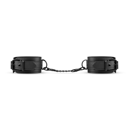 Faux Leather Handcuffs Black-BF001BLK