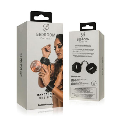 Faux Leather Handcuffs Black-BF001BLK