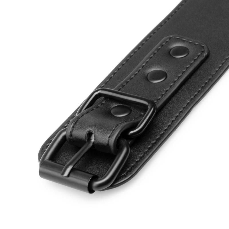 Faux Leather Ankle Cuffs Black-BF002BLK