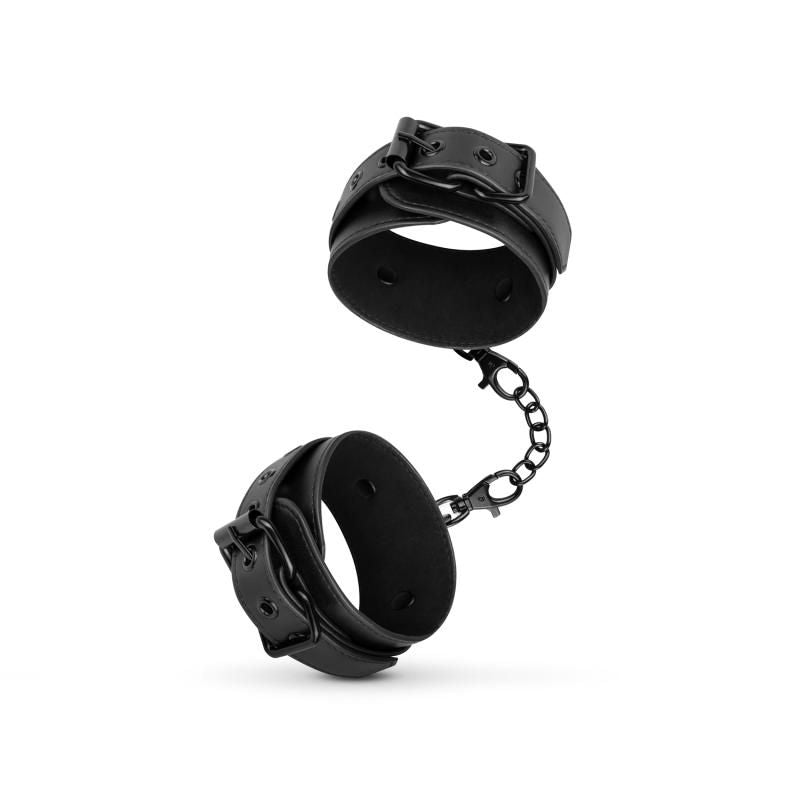 Faux Leather Ankle Cuffs Black-BF002BLK