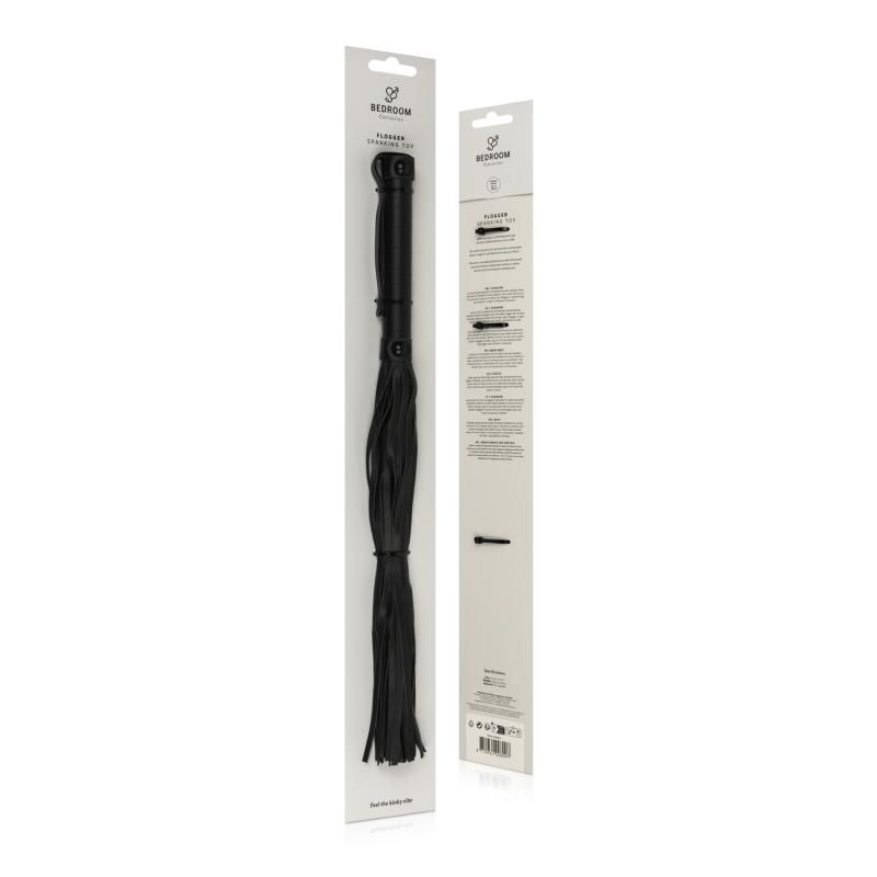 Faux Leather Flogger Black-BF022BLK
