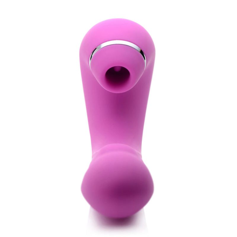 Shegasm 5 Star 10X Tapping G-Spot Vibe w Suction Pink-AG667-Pink