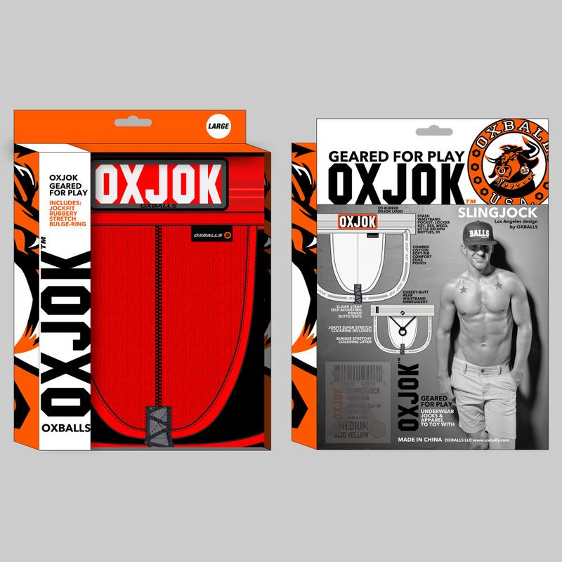 Oxballs Slingjock Upthrust Slider-Strap Jock Red Hot