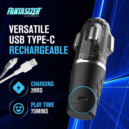 Hypershaker Automatic App Controlled LCD Masturbator Blue-PPP7655-10