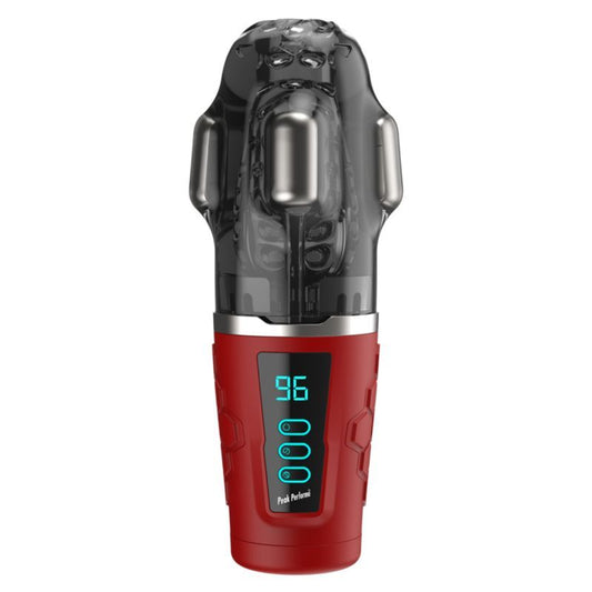 Hypershaker Automatic App Controlled LCD Masturbator Red-PPP7655-7