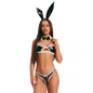 Night Bunny 4 Pc Set Costume-0295-BLK-S/M