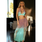 Tropical Tease Top Skirt 3 Pc Set Ombre-818JT490-DPUTUQ-O/S