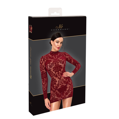 Masquerade Open Back Mini Dress Burgundy-F423-BUR-M