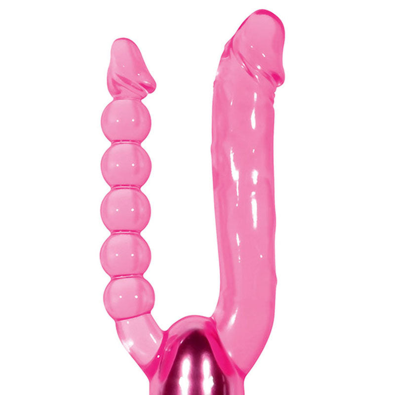 Adam & Eve Dual Pleasure Vibe - Pink 12 cm (4.75) Vibrator with Anal Probe-176H 6200