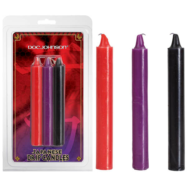 Japanese Drip Candles - Coloured - Multi-Coloured 3-Pack-2101-01-CD