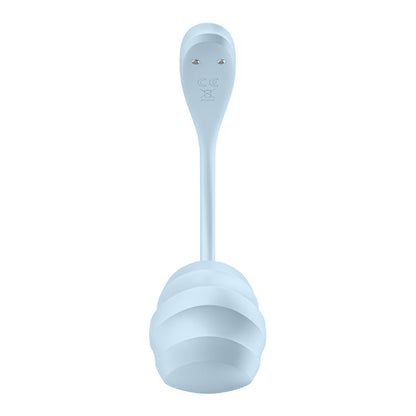Satisfyer Smooth Petal - Light Blue - Light Blue USB Rechargeable Wearable Stimulator with App
