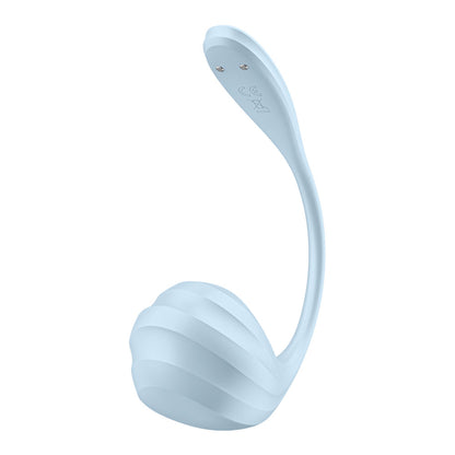 Satisfyer Smooth Petal - Light Blue - Light Blue USB Rechargeable Wearable Stimulator with App