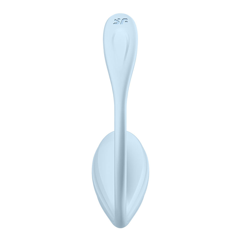 Satisfyer Smooth Petal - Light Blue - Light Blue USB Rechargeable Wearable Stimulator with App