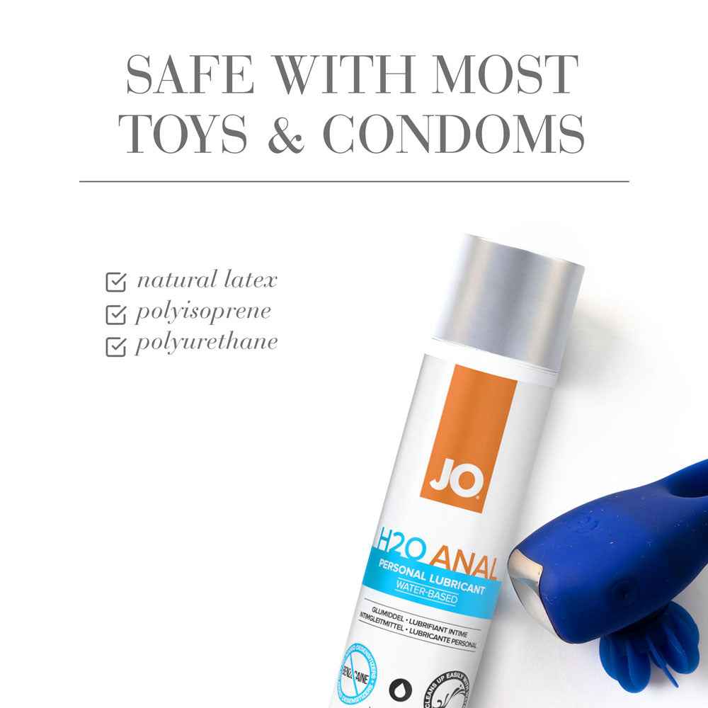JO H2O Anal Lube - 120 mL - Water Based Anal Lubricant - 120 ml Bottle-40107