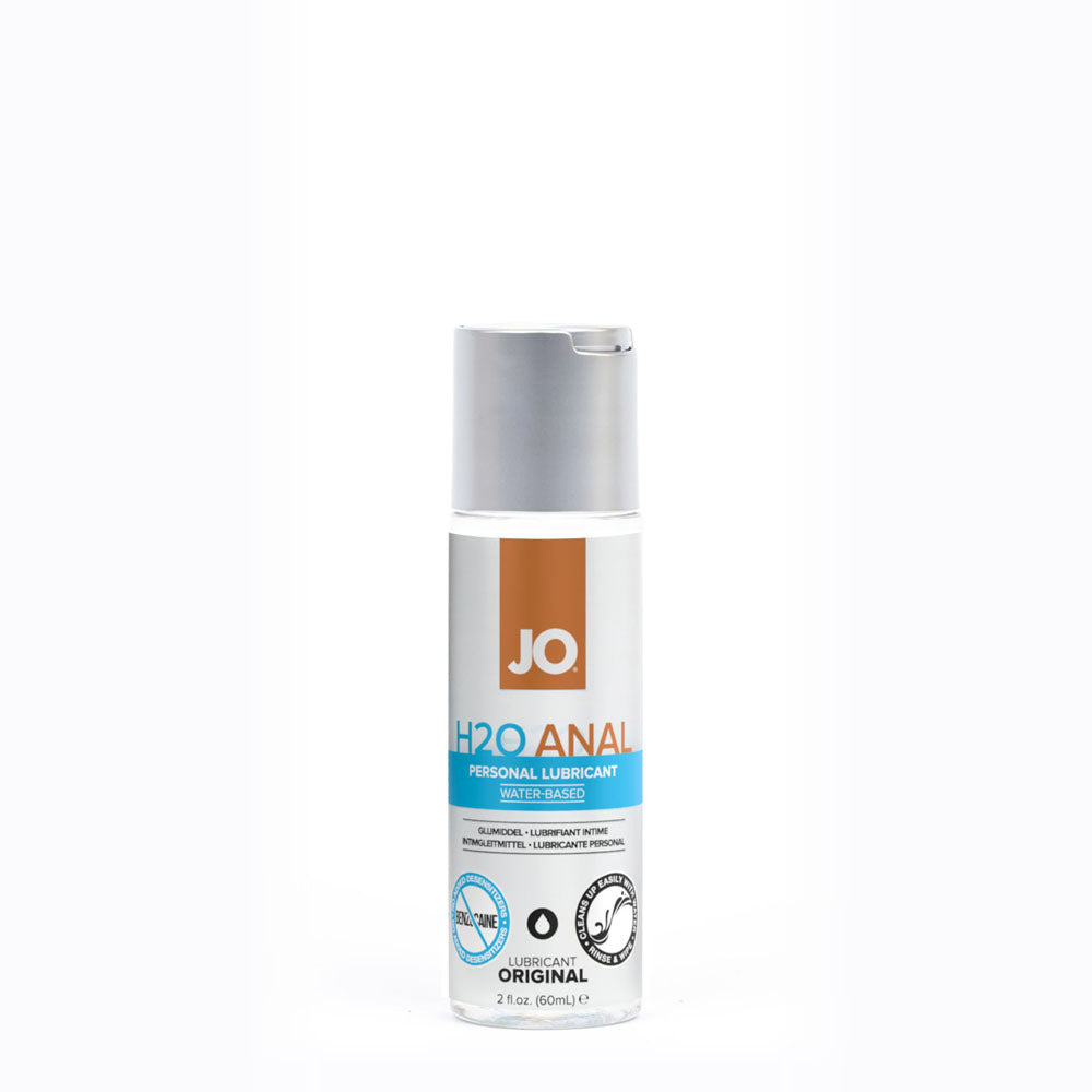 JO H2O Anal Lube - 60 mL - Water Based Anal Lubricant - 60 ml Bottle-40111
