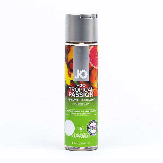 JO H2O Tropical Passion Lube - 120 mL - Tropical Flavoured Water Based Lubricant - 120 ml Bottle-40121