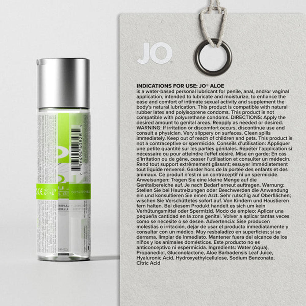 JO Aloe - 120ml - Water Based Lubricant with Aloe - 120 ml Bottle - 40144