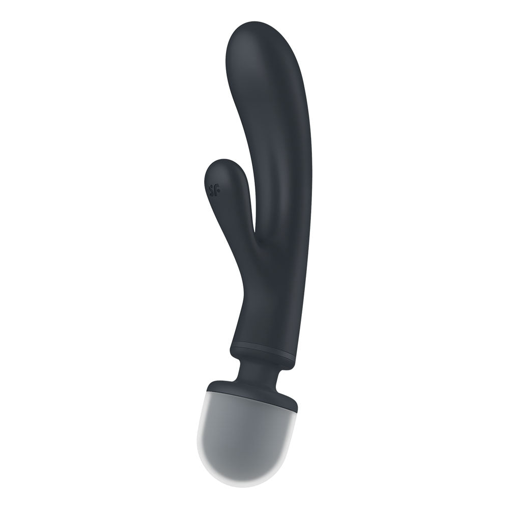 Satisfyer Triple Lover - Grey USB Rechargeable Rabbit Vibrator and Massage Wand-4018201