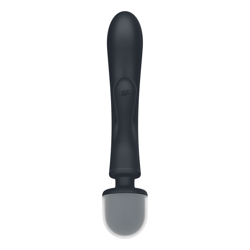 Satisfyer Triple Lover - Grey USB Rechargeable Rabbit Vibrator and Massage Wand-4018201