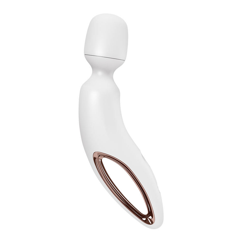 Satisfyer Wand-erland - White - White/Rose Gold USB Rechargeable Massage Wand-4018577