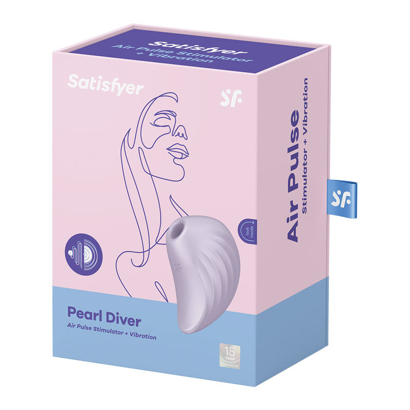 Satisfyer Pearl Diver - Violet - Violet USB Rechargeable Air Pulsation Stimulator-4037240