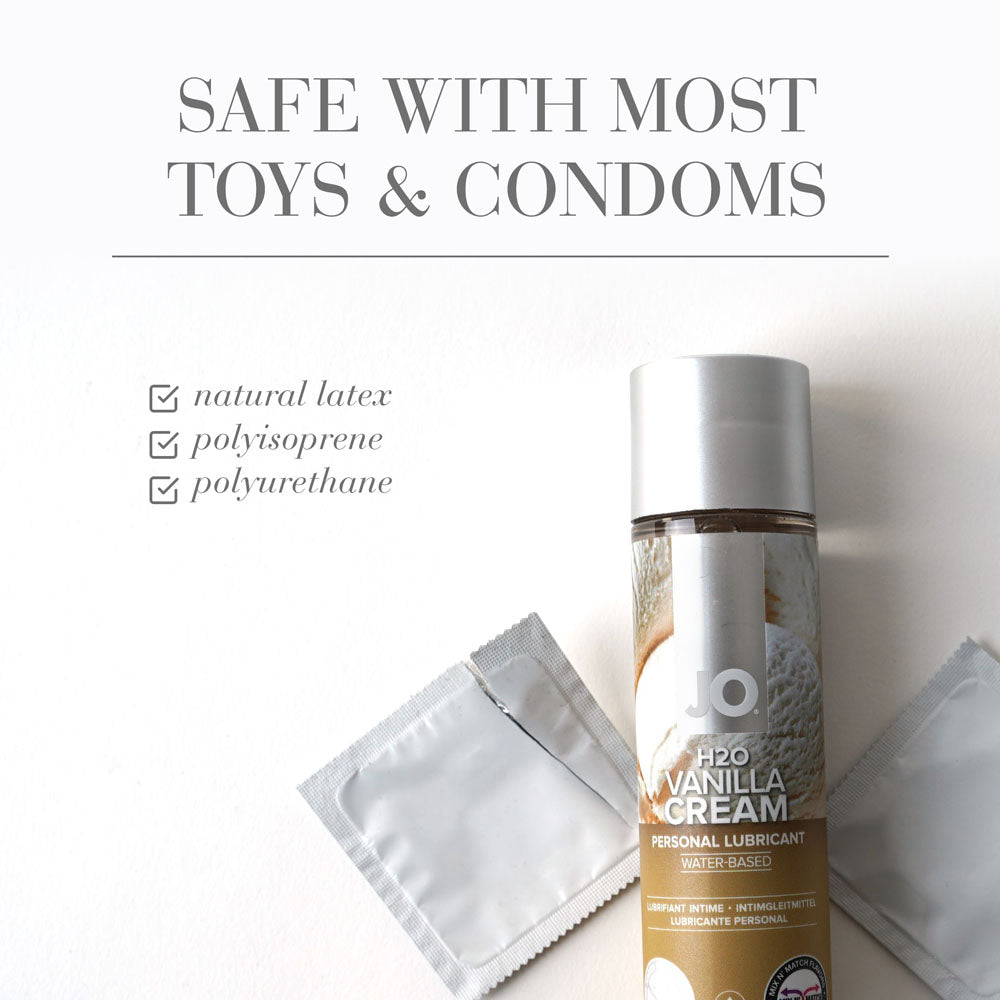 JO H2O Vanilla Cream Lube - 120 mL - Vanilla Flavoured Water Based Lubricant - 120 ml Bottle-40384