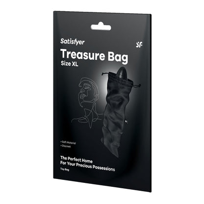 Satisfyer Treasure Bag XLarge - Black - Black XL Toy Storage Bag-4059518
