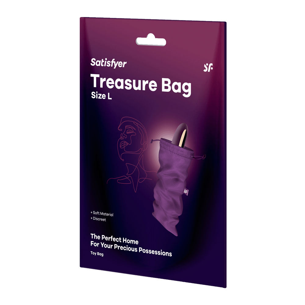 Satisfyer Treasure Bag Large - Violet - Violet Large Toy Storage Bag-4059976