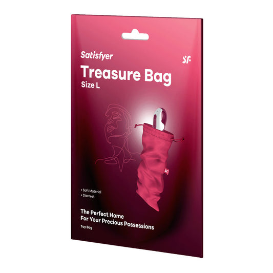 Satisfyer Treasure Bag Large - Pink - Pink Large Toy Storage Bag-4059990