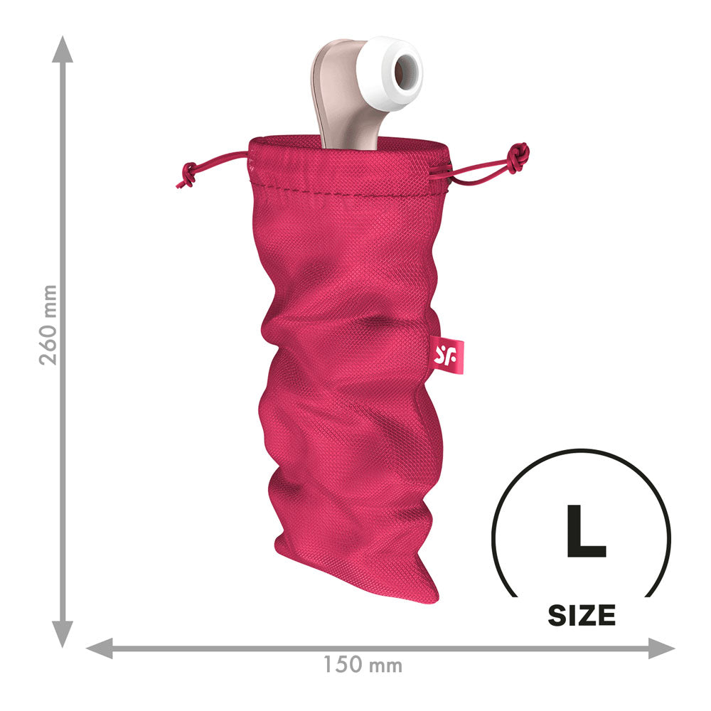 Satisfyer Treasure Bag Large - Pink - Pink Large Toy Storage Bag-4059990
