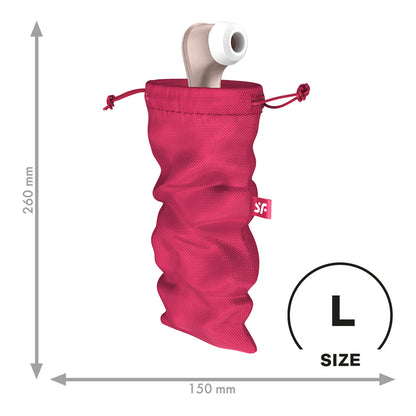Satisfyer Treasure Bag Large - Pink - Pink Large Toy Storage Bag-4059990