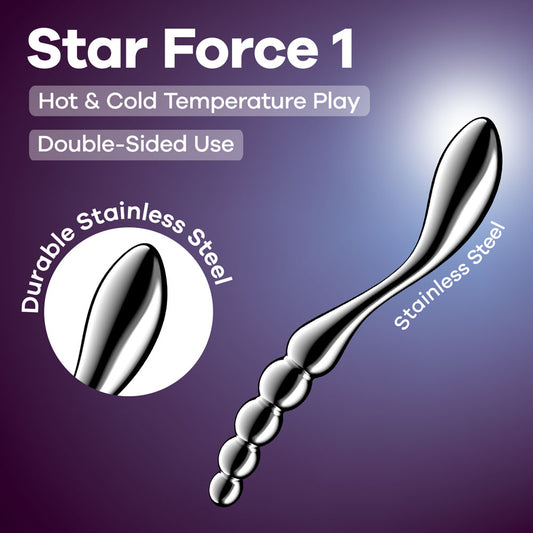 Satisfyer Star Force 1 - Chrome Steel 21 cm Dildo-4066950