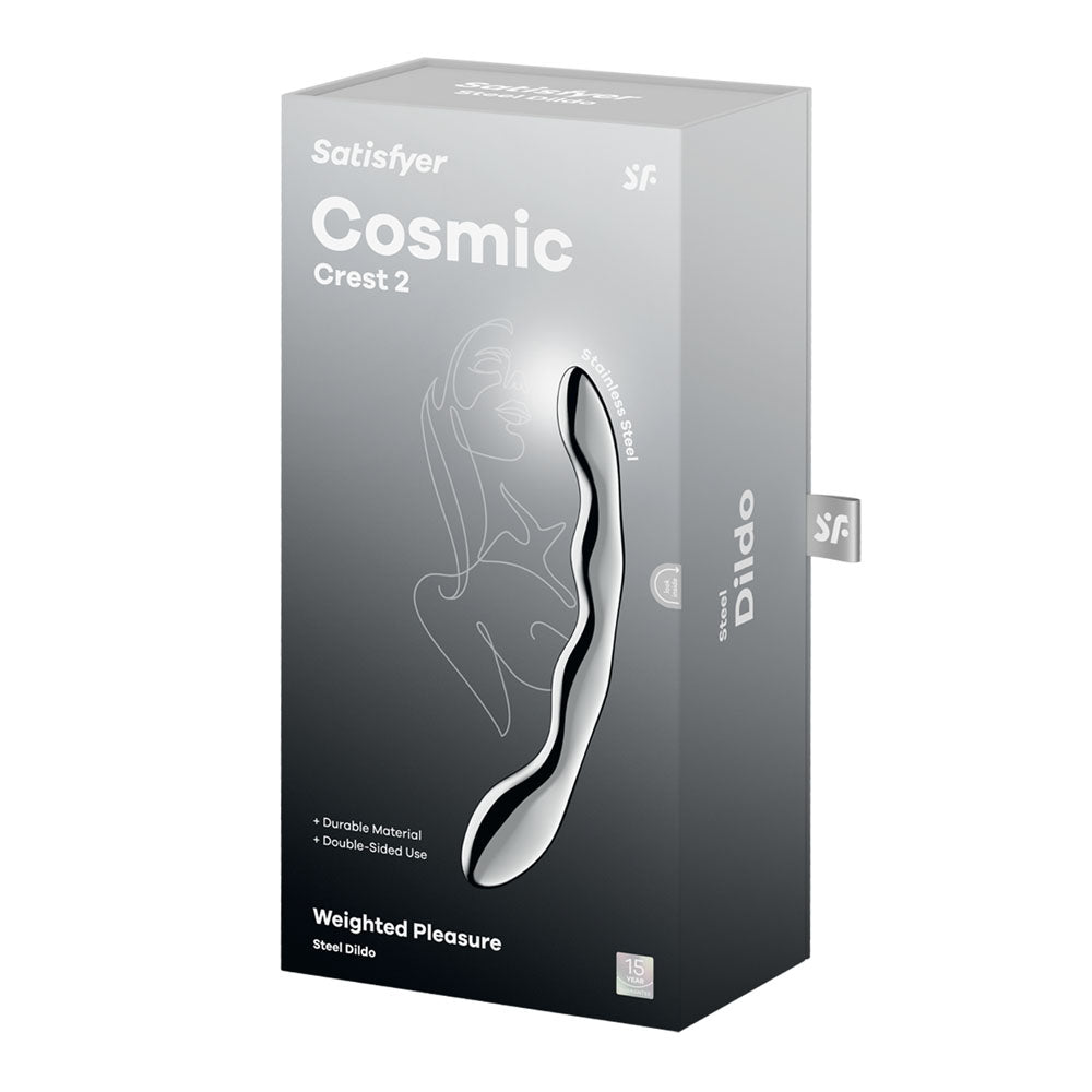 Satisfyer Cosmic Crest 2 - Chrome Steel 20.5 cm Dildo-4066974