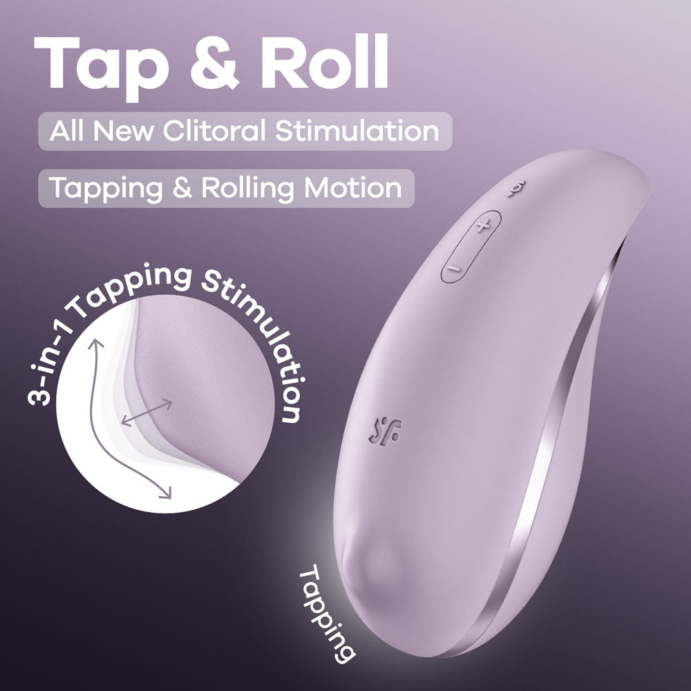 Satisfyer Tap & Roll - Violet USB Rechargeable Tapping & Rolling Stimulator - 4067711