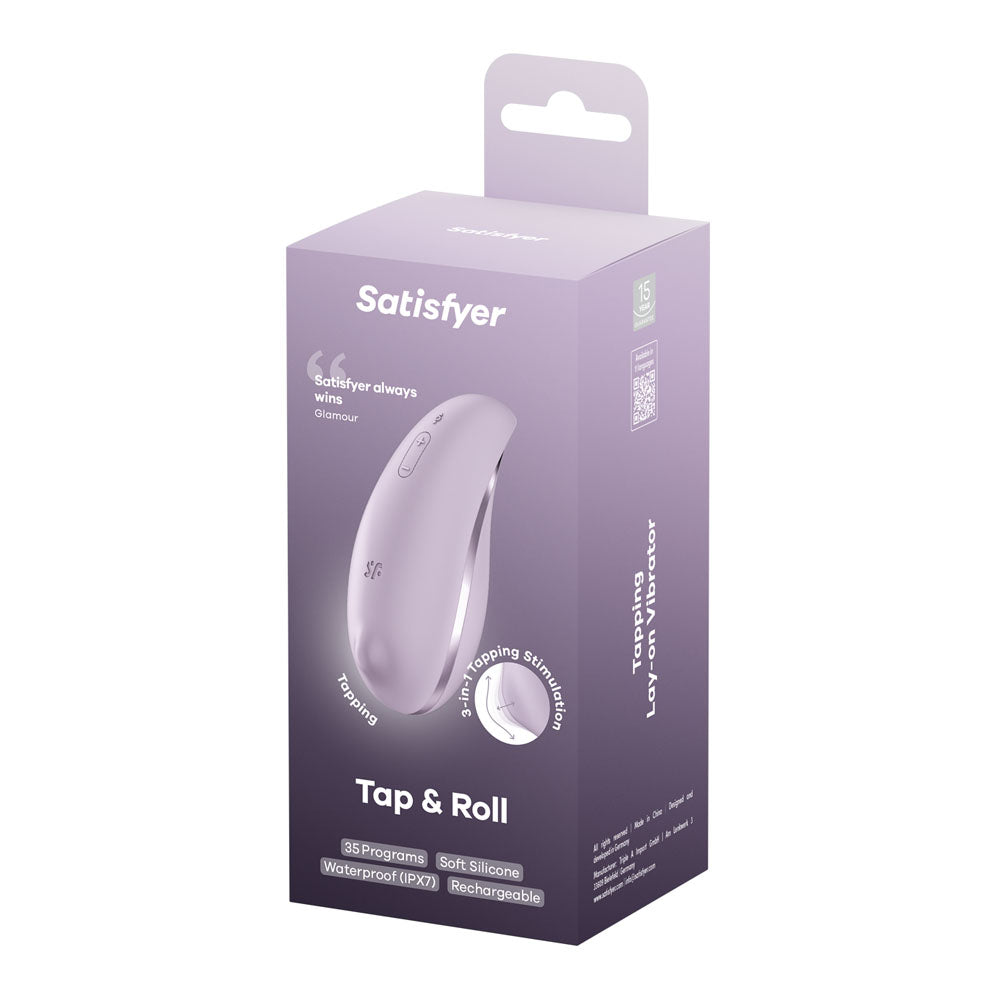 Satisfyer Tap & Roll - Violet USB Rechargeable Tapping & Rolling Stimulator - 4067711