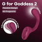 Satisfyer G For Goddess 2 - Wine Red - Wine Red 18.8 cm USB Rechargeable Vibrator with Clit Stim - 4080635