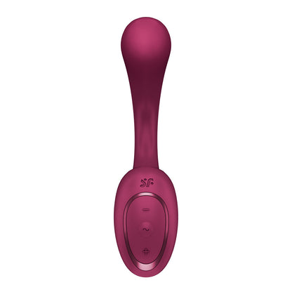 Satisfyer G For Goddess 2 - Wine Red - Wine Red 18.8 cm USB Rechargeable Vibrator with Clit Stim - 4080635
