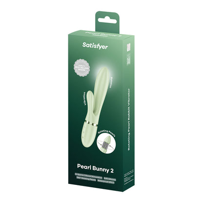 Satisfyer Pearl Bunny 2 - Light Green - Light Green 21.5 cm USB-C Rechargeable Rabbit Vibrator - 4082820
