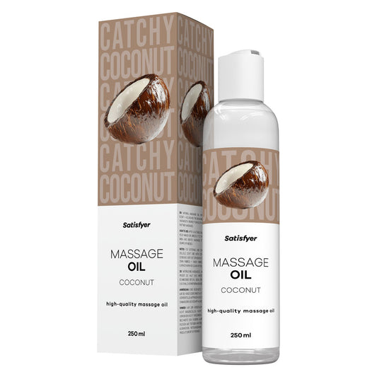 Satisfyer Massage Oil 250 ml Coconut - Coconut Scented Massage Oil - 250 ml Bottle-4083100