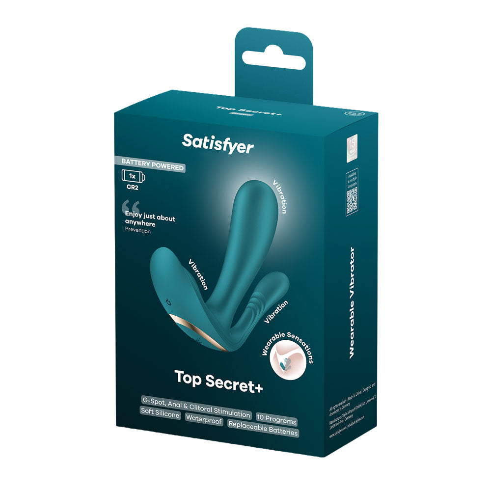 Satisfyer Top Secret + - Battery Series - Green Wearable Vibrator - 4083629