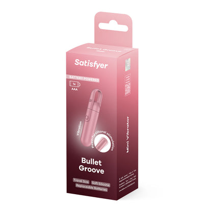 Satisfyer Bullet Groove - Battery Series - Rose Pink 9.8 cm Bullet - 4083698