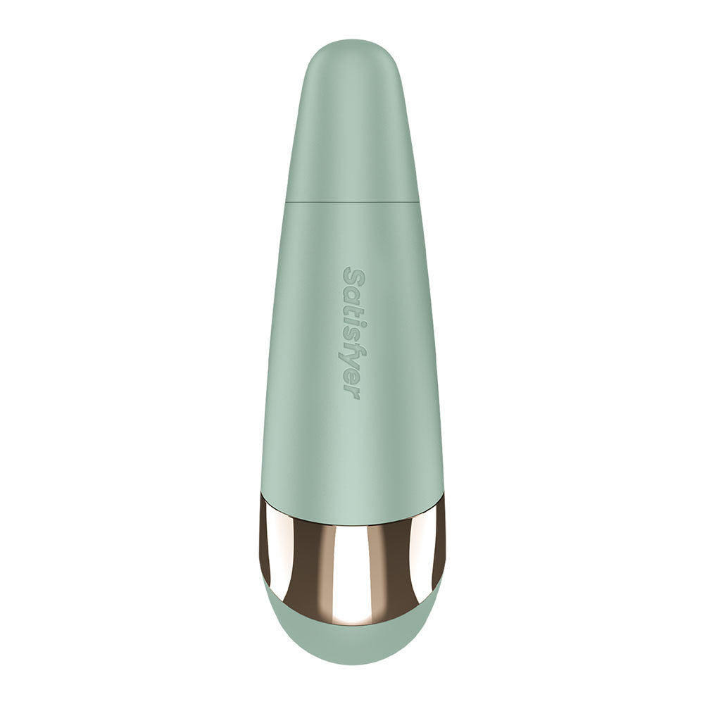 Satisfyer Pro 3+ Battery Series - Mint - Mint Green Air Pulse Clitoral Stimulator with Vibration - 4083858