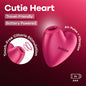 Satisfyer Cutie Heart - Battery Operated - Pink Air Pulsation Stimulator with Vibration - 4083933