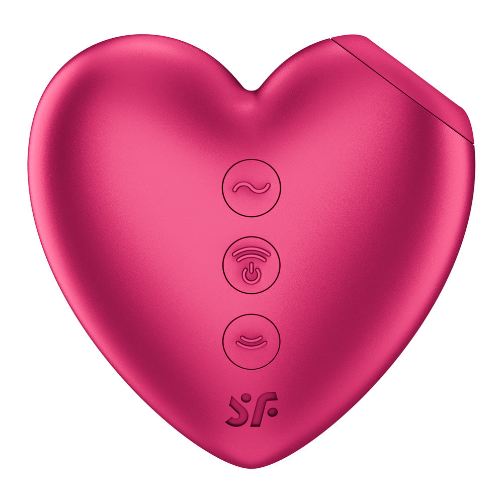 Satisfyer Cutie Heart - Battery Operated - Pink Air Pulsation Stimulator with Vibration - 4083933