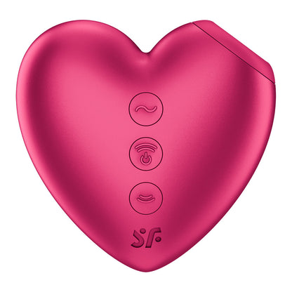 Satisfyer Cutie Heart - Battery Operated - Pink Air Pulsation Stimulator with Vibration - 4083933