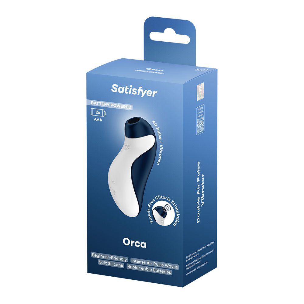Satisfyer Orca - Battery Series - Navy Blue Air Pulse Clitoral Stimulator - 4083988