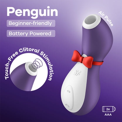 Satisfyer Penguin - Battery Series - Purple Air Pulse Clitoral Stimulator - 4084008