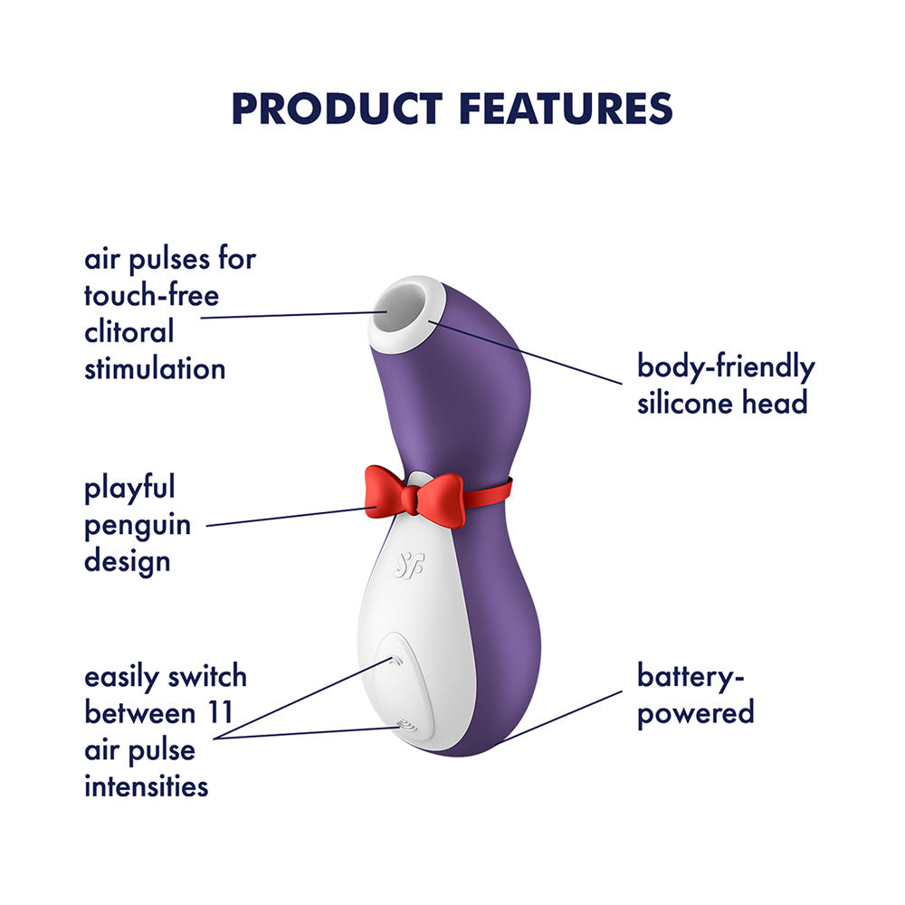 Satisfyer Penguin - Battery Series - Purple Air Pulse Clitoral Stimulator - 4084008